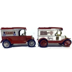 Ertl 1913 Model T Diecast Ford Van Bank Case & Indiana 1987 Champions Set of 2